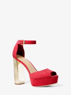 michael michael kors porter suede platform sandal|Michael Kors casual sandals.